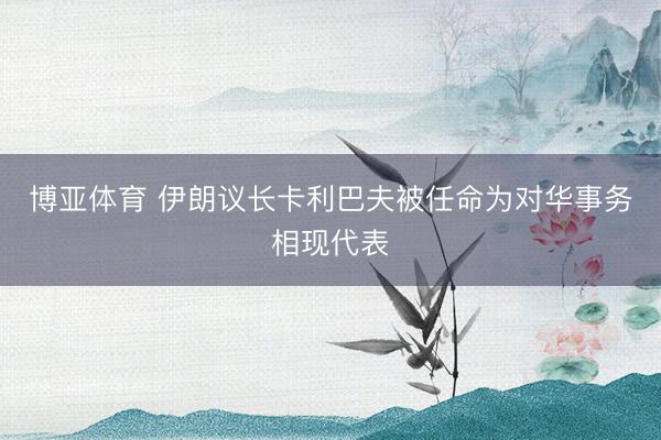 博亚体育 伊朗议长卡利巴夫被任命为对华事务相现代表