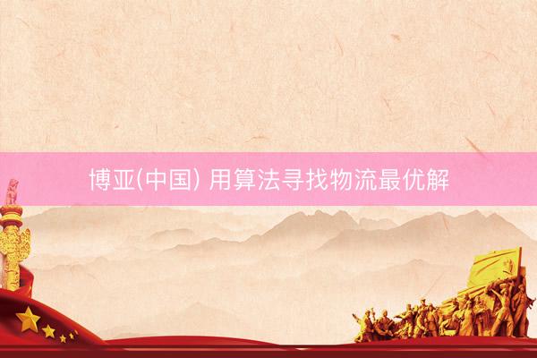 博亚(中国) 用算法寻找物流最优解