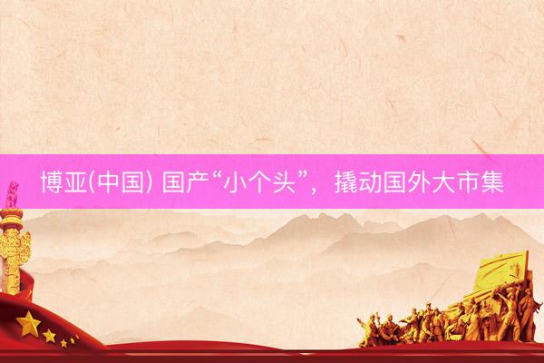 博亚(中国) 国产“小个头”，撬动国外大市集
