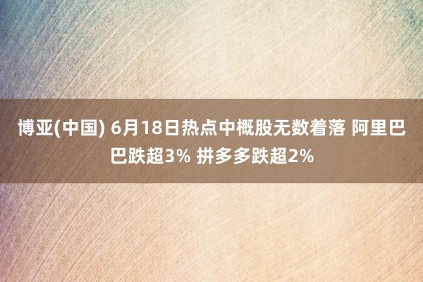 博亚(中国) 6月18日热点中概股无数着落 阿里巴巴跌超3% 拼多多跌超2%
